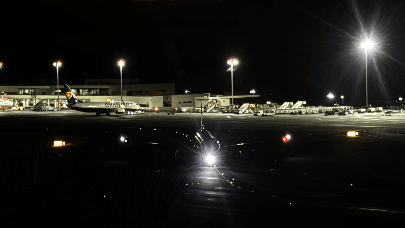 Aéroport vu de nuit